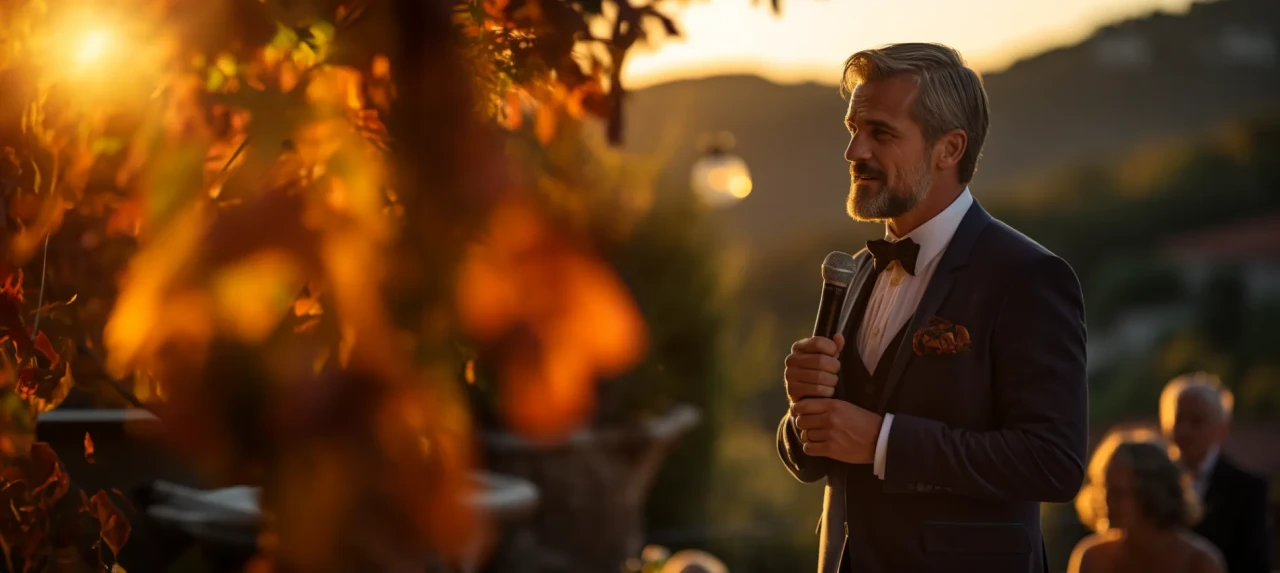 Father of the Bride gives moving speech using Wedding AI as speechwriting assistant